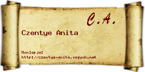 Czentye Anita névjegykártya